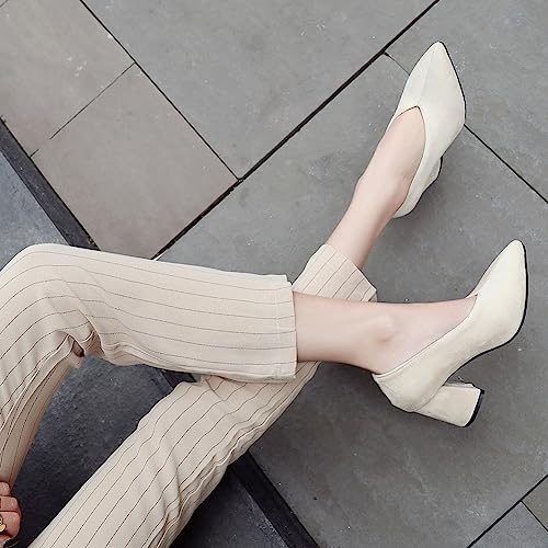 Mules à talon bloc PAYDVOIER | Escarpins rétro beige confortables