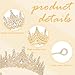Semato Gold Crown for Women Baroque Vintage Gold Tiaras with Gemstones for Prom Birthday Party Quinceanera Pageant Halloween Costume Headpieces