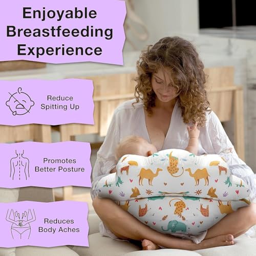Image of Feeding Pillow for New Born Baby with Detachable Cover Breast Feeding & Maternity Nursing Pillow for Breastfeeding Set of Support for Baby Feeding Pillow with Removable Cover