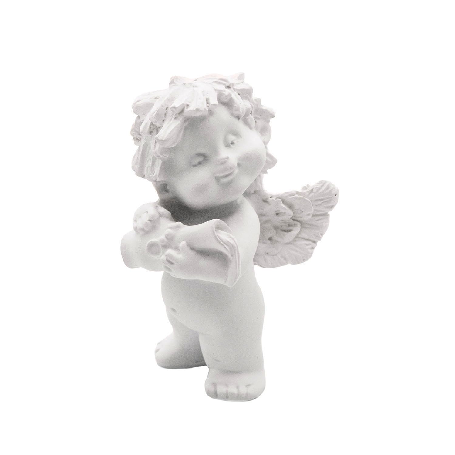 Logbuch-Verlag Zodiac Angel Aquarius Igor White Polystone Figure 6-7 cm Gift Birthday Horoscope Lucky Charm Table Decoration Guardian Angel