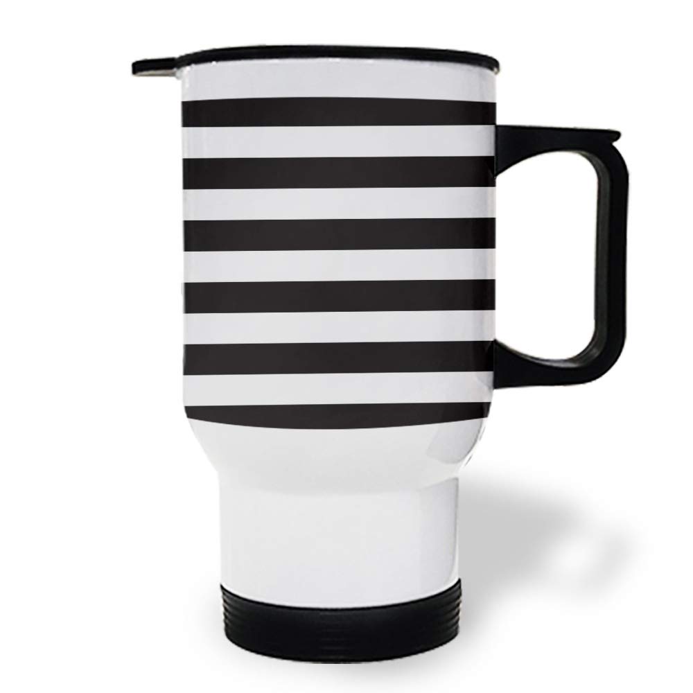 Amazon.com | Stainless Steel Tumbler with Handle, Black and White
