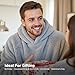 Bedsure Wearable Blanket Hoodies, Blanket Hoodie as Mothers Day Birthday Gifts for Mom Women, Warm Cozy Soft Sweatshirt Hooded Blankets for Women Men Adults, Grey, Standard
