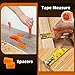 Laminate Wood Flooring Installation Kit, 6 in 1 Vinyl Flooring Tools with Double-Faced Mallet, Tapping Block with Handle, 2 in 1 Flooring Spacers, Heavy Duty Pull Bar, 40 Spacers, Tape Measure