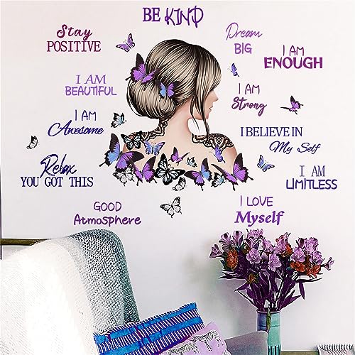 Vinilo decorativo sacinora con mariposa y frases motivacionales miniatura 2