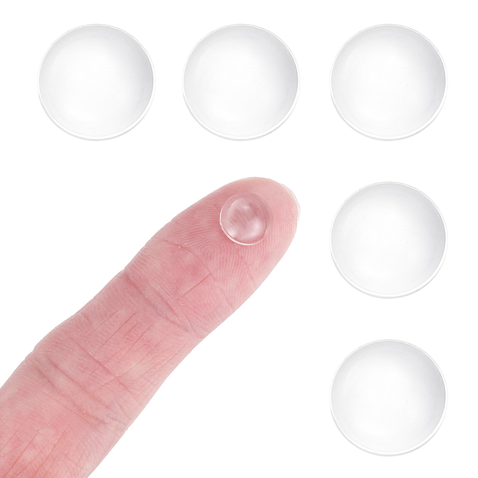PATIKIL 6Pcs Diameter 8mm Flat Convex Lens, Height 3mm PMMA Acrylic LED Optical Smooth Convex Condenser Lens with Edge for Flashlight Bike Head Lamp Spotlight, Transparent