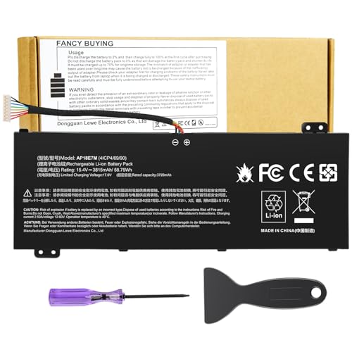 AP18E7M Battery for Acer Nitro 5 AN515-44 AN515-54 AN517-51 Nitro 7 AN715-51, Aspire 7 A715-74G, Predator Helios 300 PH315-52 PH317-53, Triton 300 PT315-51, AP18E8M 4ICP4/69/90 4ICP4/70/88 KT00407009