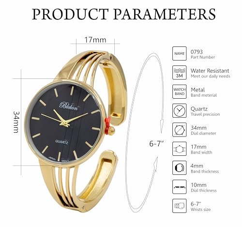 Montre bracelet à quartz pour femme le cadeau idéal au boîtier de 34 mm