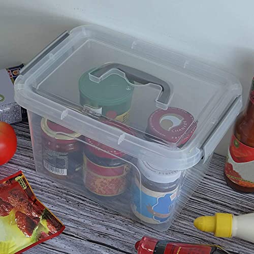 Neadas 6 Quart Plastic Storage Containers with Lids and Handles, 6 Packs by Neadas - Used condition - Image 7
