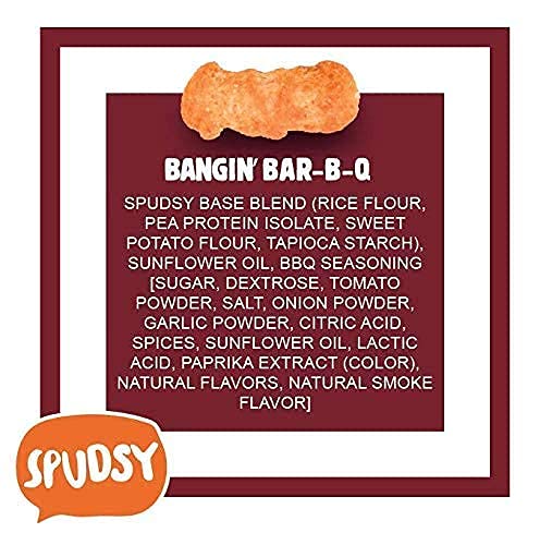 Sweet Potato Puffs by Spudsy | Vegan, Gluten Free Snacks | Plant-Based | Allergen-free, Non-GMO, Kosher Superfood Snack (Bangin’ BBQ + Buffalo Ranch, 2 PACK)