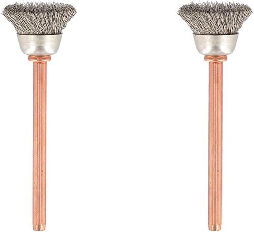 Miniatura 44 de Dremel 405-02 cepillos de cerdas de nailon (paquete de 2), diámetro de 1/8
