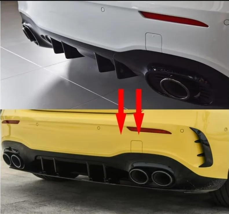 Parachoques trasero Benz Clase A W177 para AMG 2019-2020 con spoiler deportivo 5