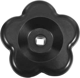 Angoily Manija de Válvula Cuadrada - Volante de Compuerta Industrial - Repuesto de Baquelita con Núcleo Metálico - Perilla en Forma de Flor para Grifo Exterior y Fontanería de Agua