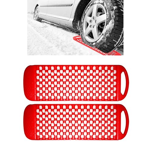Rulbelok Anti-Skid Board 2Pcs Car Recovery Tracks Board Road Tyre Ladder Recovery Traction Mats Car Recovery Boards