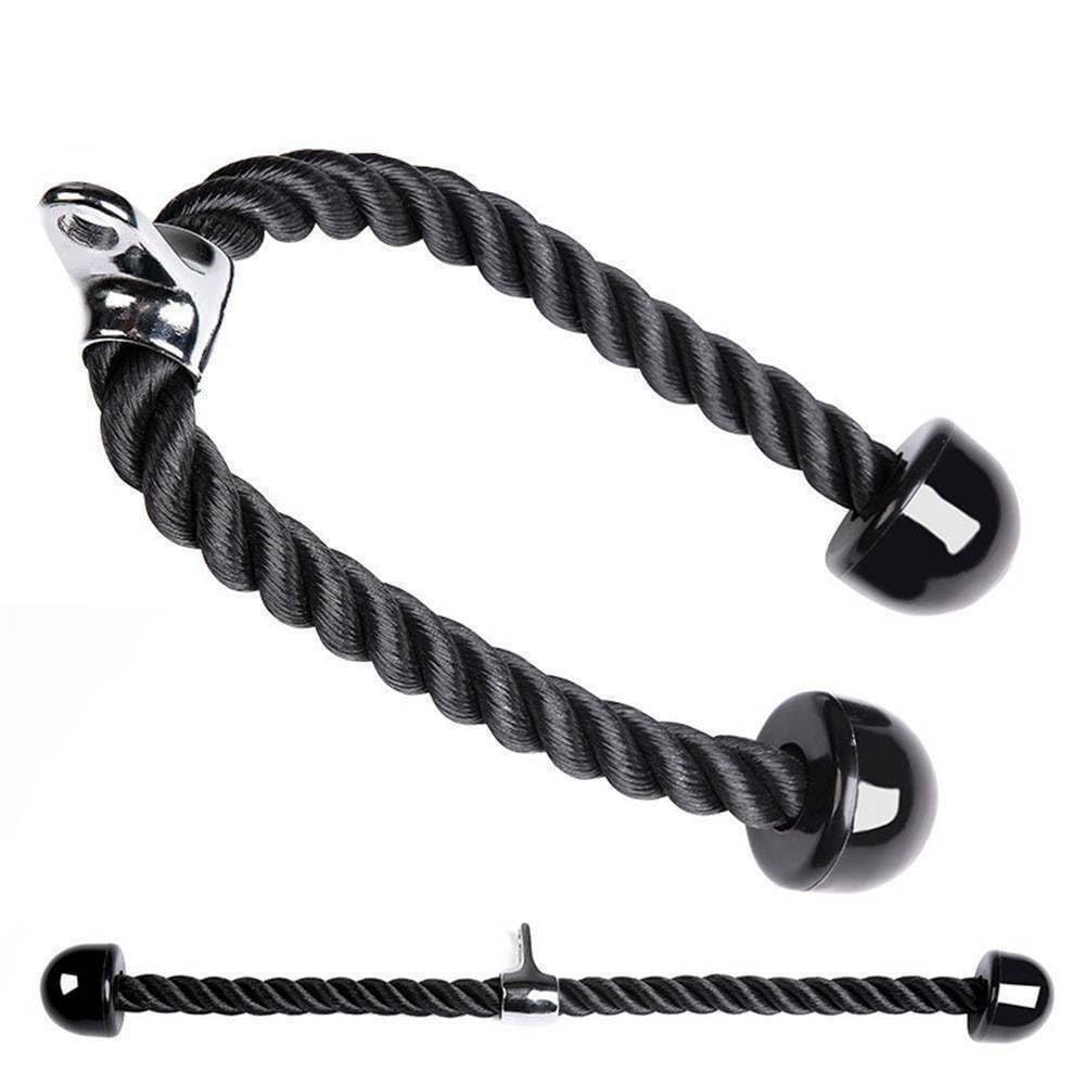 Corde Triceps 70cm Nylon - Accessoire Musculation Traction Triceps Pour Maison Et Salle De Sport