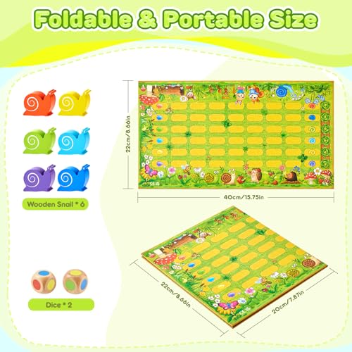 Snail's Pace Race Game para 2-6 jugadores, 3-6 años miniatura 3