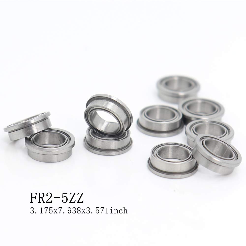 FR2-5ZZ FR2-5 Z ZZ Brida de Apoyo ABEC-1 (10 PCS) Pulgada con Bridas rodamientos de Bolas 3.175x7.938x3.571 mm