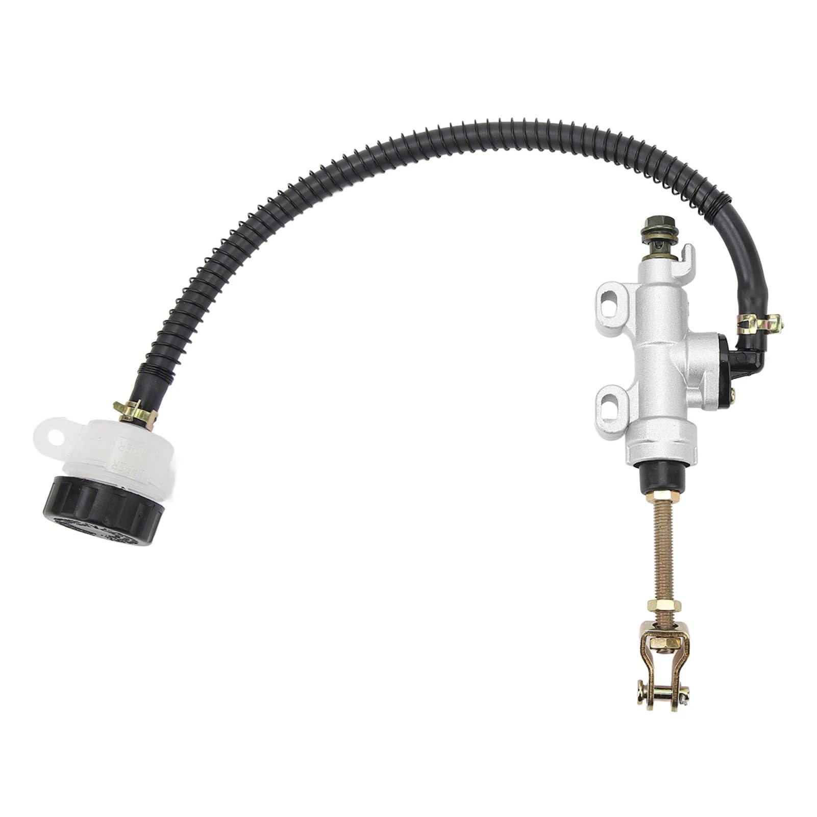 KVSWBRE Motorcycle Rear Brake Pump Rear Foot Brake Hydraulic Master Cylinder Pump Reservoir Fit for Motorcycle Dirt Bike ATV