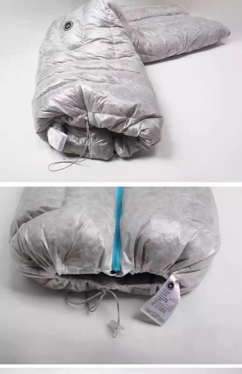 Wind Hard Tiny 10D 800FP Ultralight Wearable Goose Down Sleeping Bag for Backpacking & Camping