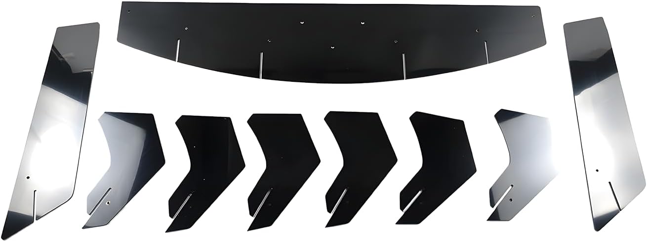 Rear Bumper Lip Diffuser for 2015-2023 Ford Mustang, V2 Style Gloss Black Lower Back Lip Diffuser Mustang Exterior Accessories (Gloss Black)