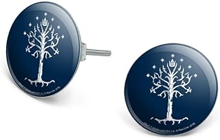Lord of The Rings Tree of Gondor Novelty Silver Plated Stud Earrings