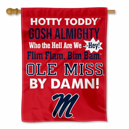Ole Miss Hotty Toddy Double Sided House Banner Flag