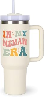 Memaw Cup Tumblers Gifts.40oz In My Memaw Era Tumbler with Handle.Memaw Gift.Memaw Cups.Memaw Tumbler.40oz Birthday Christmas Mothers Day Gifts for Memaw.