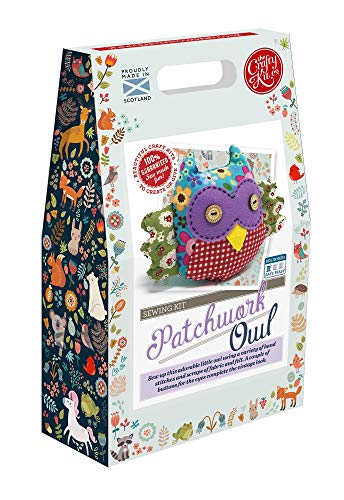 Crafty Kit Company Sewing Kit Patchwork Owl: a complete kit with absolutely everything you need to make this sweet little owl. A great project for beginners to sewing, and a perfect gift for craft lovers.