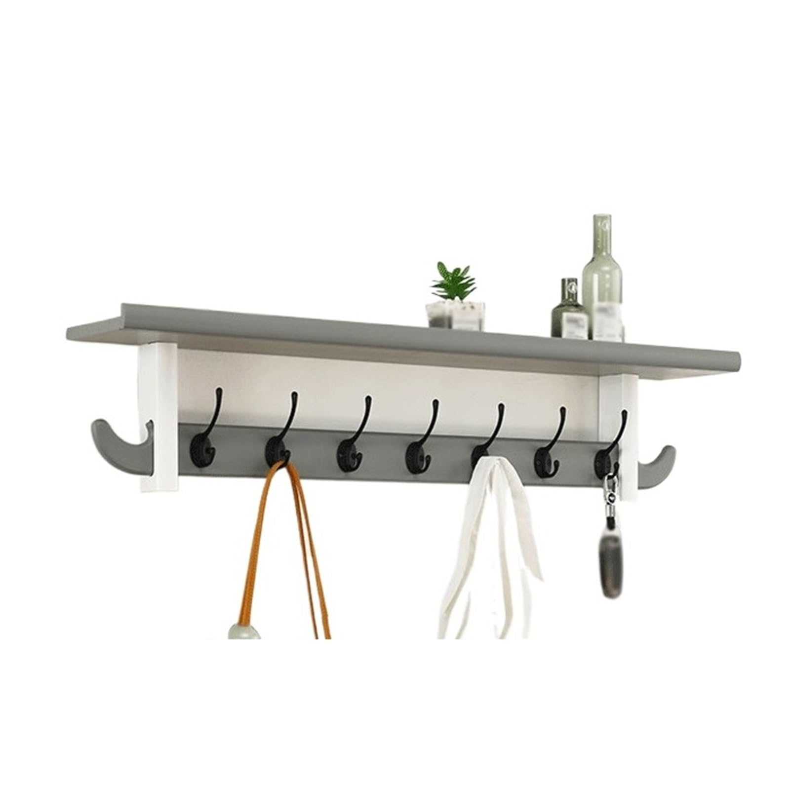E7v2t9k6 Gris Wall Coat Hanger Wall-Mounted Coat Racks, Bedroom Hooks, Solid Wood, Storage, Creative And Stylish Space-Saving