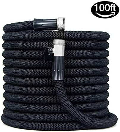 Hospaip 50ft Garden Hose - ALL NEW Expandable Water Hose with Double Latex Core, 3/4" Solid Brass Fittings, Extra Strength Fabric - Flexible Expanding Hose with Storage Bag for Easy Carry by