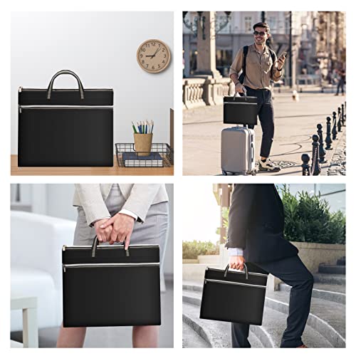 Colorlife Bolsa de arquivo A4 com zíper, 2 unidades, bolsa de documentos com zíper com alça para pas