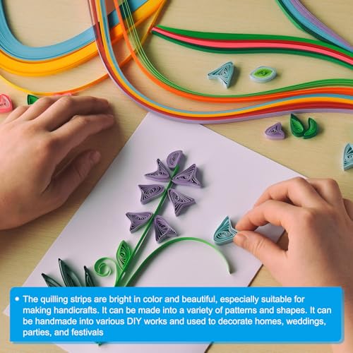 PATIKIL Quilling Papier Grasgrün 120 Stück 3mm x 54cm Quilling-Papierstreifen Origami Papier für Quilling Kunst DIY Papierhandwerk Handwerk