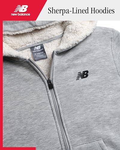 New Balance Boys' Sweatshirt - Soft Fleece Full Zip Up Sherpa-Lined Hoodies for Boys - Cozy Boys Hooded Sweatshirts (8-20)2