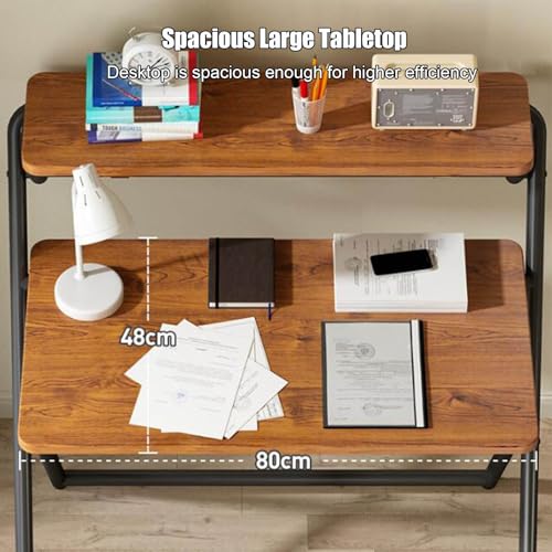 Bureau d'ordinateur pliable sans assemblage pour petit espace et salon - 5