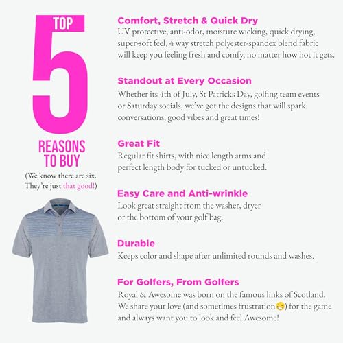 Image of Royal & Awesome Men Golf Shirt