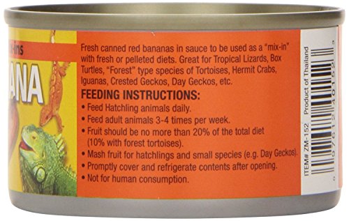 Zoo Med Tropical Fruit Mix-Ins Red Banana Reptile Food, 3.4-Ounce (3 Pack) #TOP1
