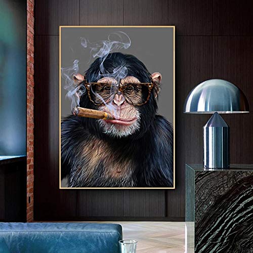 Peinture singe gorille pour relooker un mur de salon sans cadre