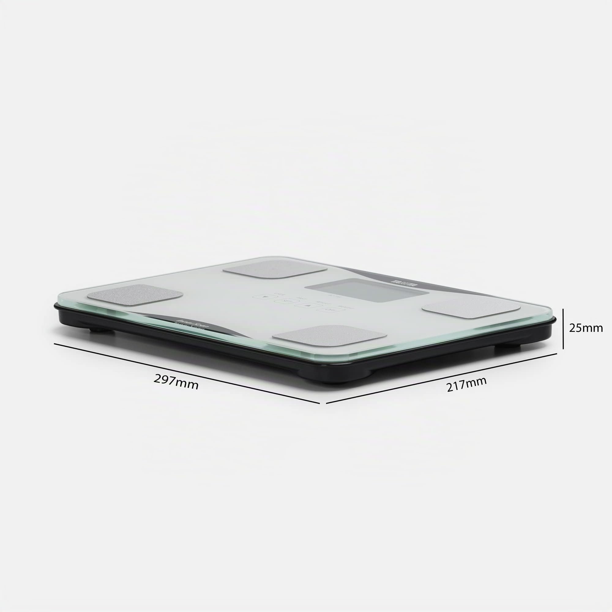 TANITA BC-718 Moniteur de Composition Corporelle Verre Ultra-Mince Reconnaissance Automatique Blanc