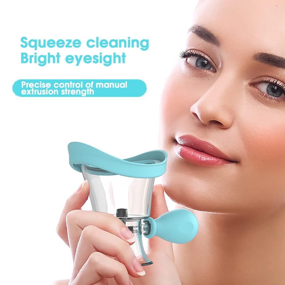 QEEIG Eye Wash Cup Eye Wash Cleaner Kit Silicone Manual Air Pressure Eye Cleaning Cup for Eye Rinse, Portable Eye Care Tool for Quick Relief from Tired Eyes, Cleaning Eye Dust, Makeup Irritants (Multi-Color) - Image 6 thumbnail