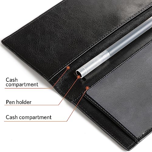 Image of CoBak Checkbook Cover for Women & Men - PU Leather Case with RFID Blocking | Classic Design Check Book Holder for Personal and Business