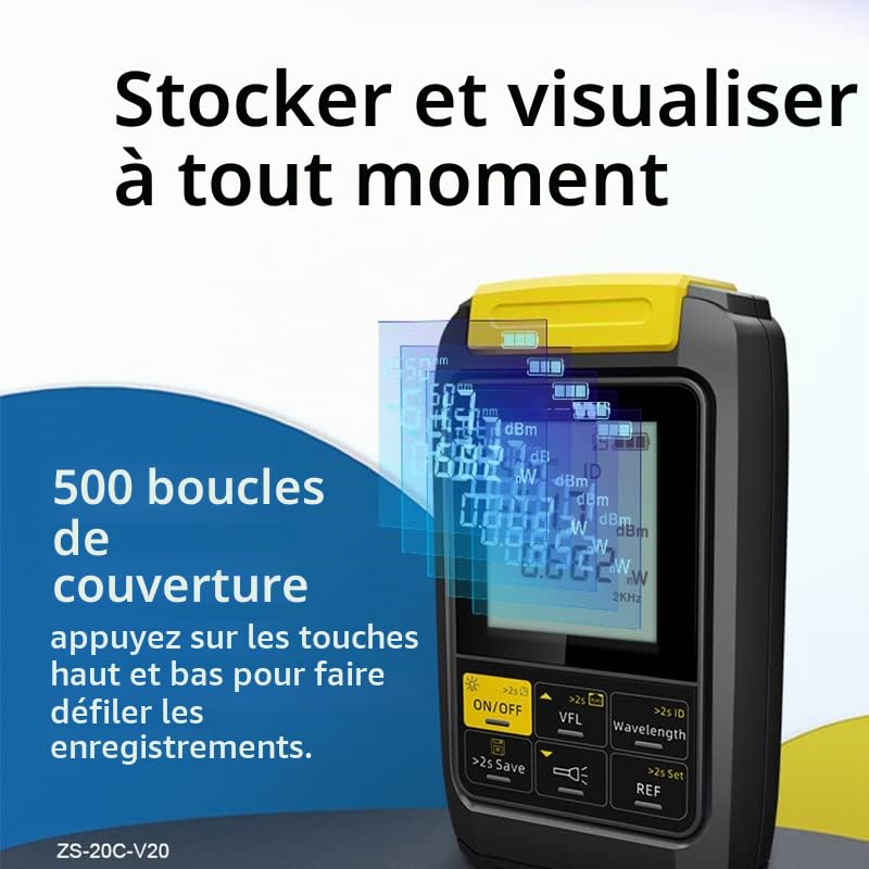 Signal fire Mesureur de puissance optique Lumière rouge Niveau professionnel tout-en-un OPM rechargeable avec stylo fibre Testeur d'atténuation de réseau multifonctionnel 4-en-1 20 milliwatt