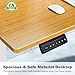 DUMOS 40 Inch Electric Standing Desk Height Adjustable, Sit to Stand Up Computer Workstations Work PC Table Home Office Study Writing Gaming Desks with Memory Presets for Walking Pad, Bedroom, Oak