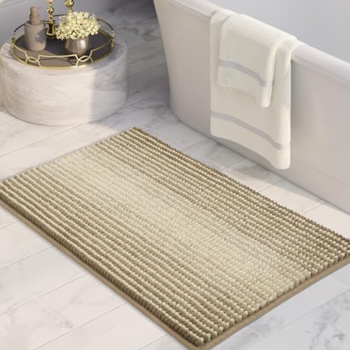 Biscpro Bath Mat, Bathroom mat Rug Non Slip 40 x 60 cm Water Absorbent