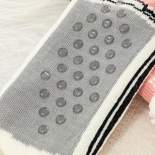 Toselfwith Ultra-thick Cashmere Slipper Home Socks,Toselfwith Slipper Socks,Winter Indoor Non Slip Fluffy Thermal Cozy Christmas Socks4
