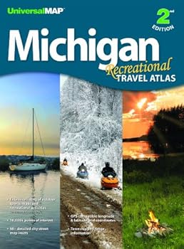 Paperback Michigan Recreational Travel Atlas -2nd Book