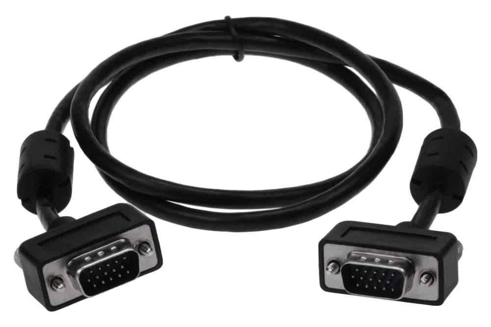 SF Cable, 3ft Ultra Slim SVGA Cable with Ferrites HD15 M/M Triple Shielded
