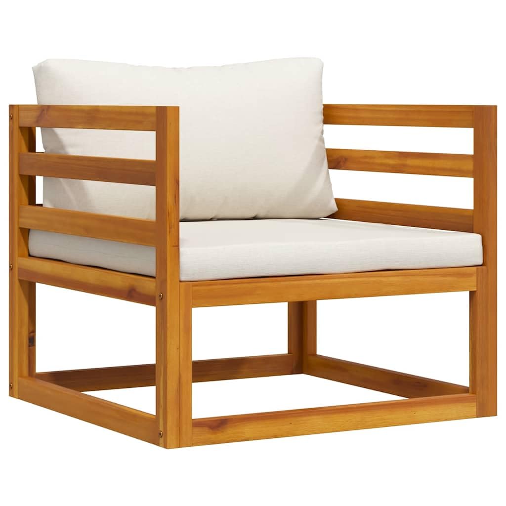 Chaise de jardin en bois d'acacia stable qui résiste au vent sur la terrasse