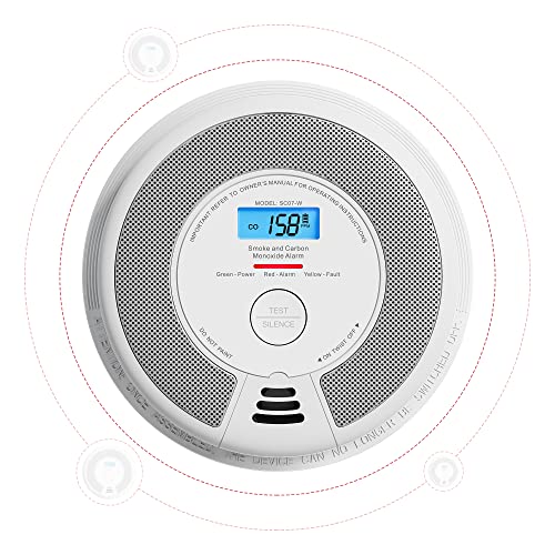X-Sense Vernetzbarer kombinierter Rauch- und Kohlenmonoxid-Melder mit LCD Anzeige & 10 Jahres Batterie, SC07-W, 1er Set – Ansicht 1