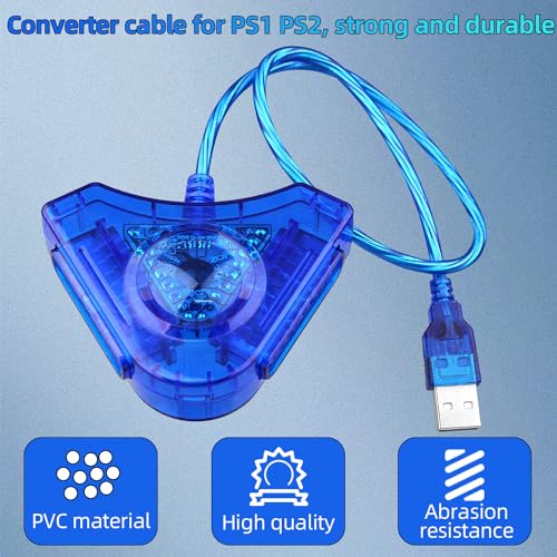 OSTENT Adaptador usb duplo conversor cabo para sony playstation 1/2 ps um psx controlador com fio ga