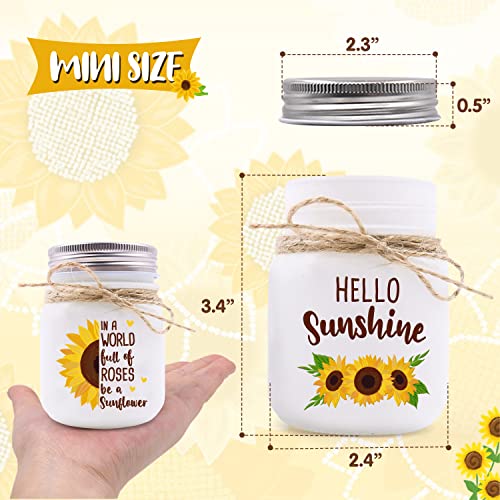 Nefelibata 3Pcs Sunflower Mini Mason Jars Sunflower Decors You Are My Sunshine Centerpiece Fall Farmhouse Tiered Tray Decors Hello Sunshine Vintage Floral Rustic Kitchen Home Decors Gift Ideas #TOP3