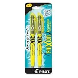 PILOT Erasable Highlighter, Chisel Point, 2 per Pack, Yellow